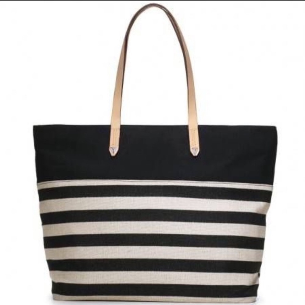 NWT Stella & Dot Hudson Black and Cream Large Tote
